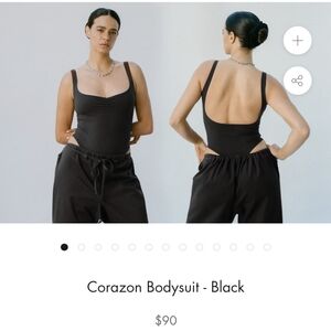 Gil Rodriguez corazon bodysuit black xs extra small tank top going out workout